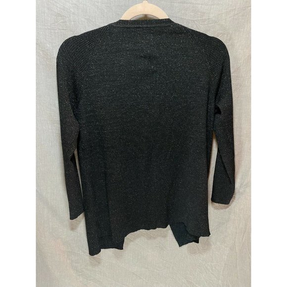 Chico's Sweater Womens‎ 1 Black Single Button Open Front Cardigan Ladies - Picture 5 of 8